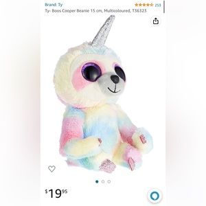 BRAND-NEW w TAGS: Ty Beanie Boo - Cooper the Sloth